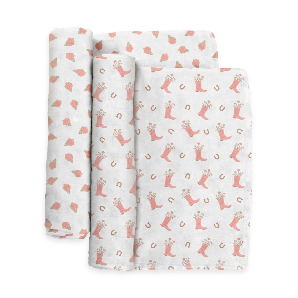 Bloomin Boot Swaddle Blanket Set