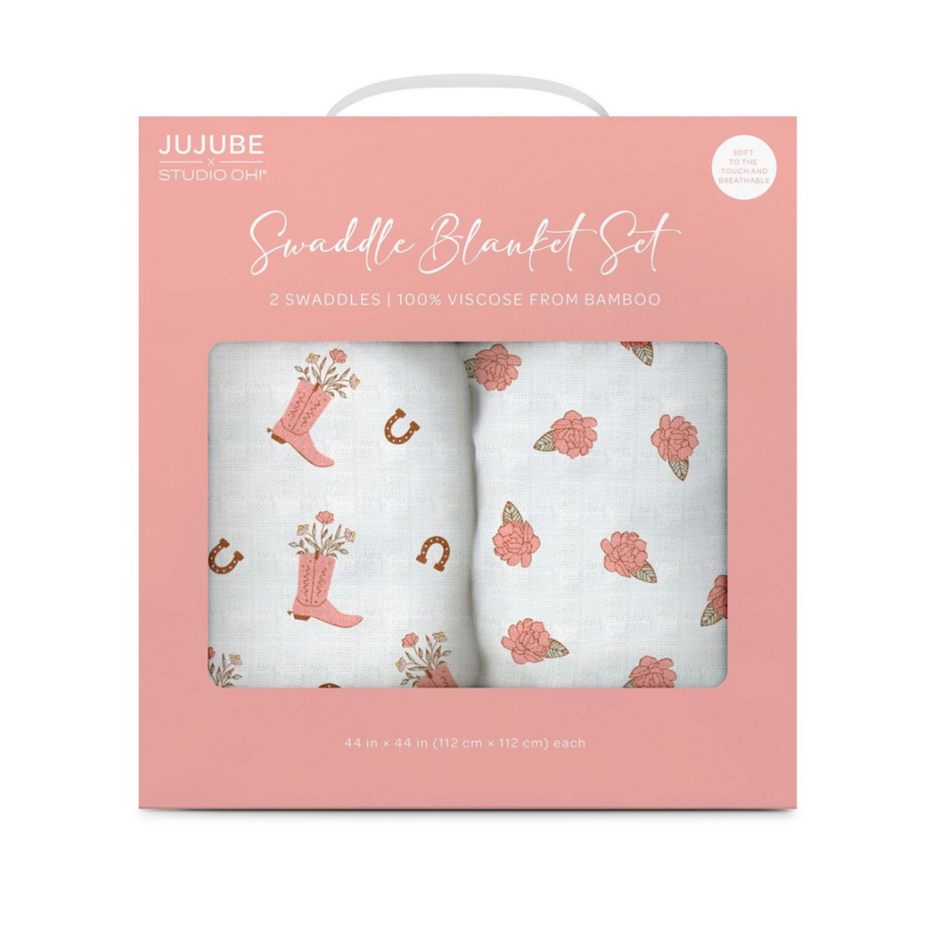 Bloomin Boot Swaddle Blanket Set