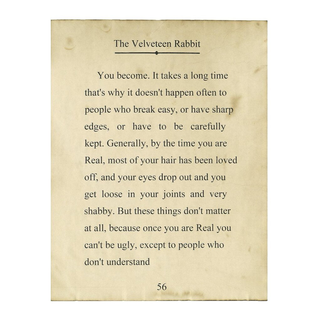 The Velveteen Rabbit Quote Print