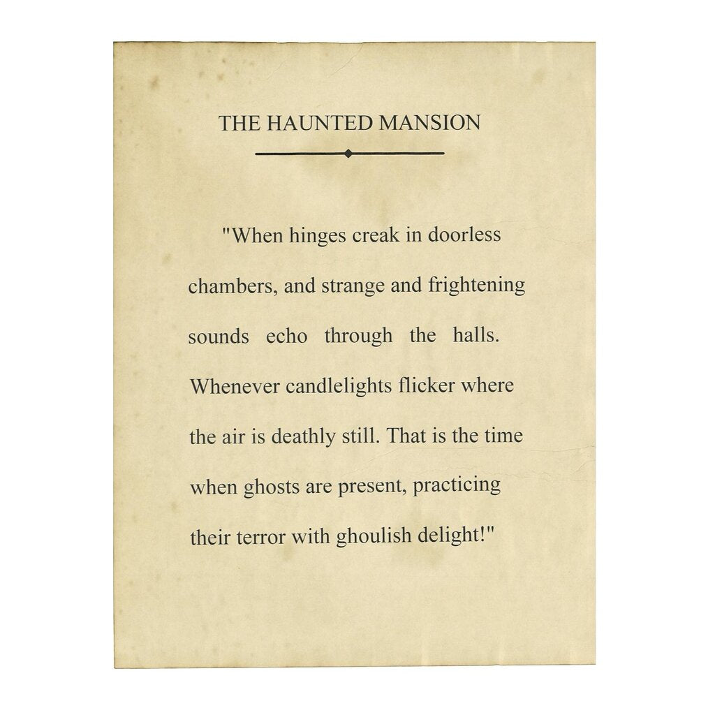 Haunted Mansion Quote Print