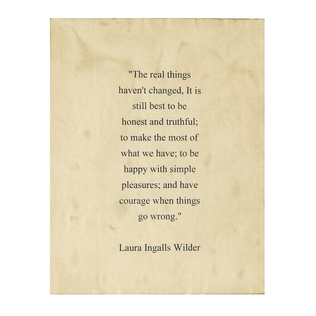 Laura Ingalls Wilder Quote Print