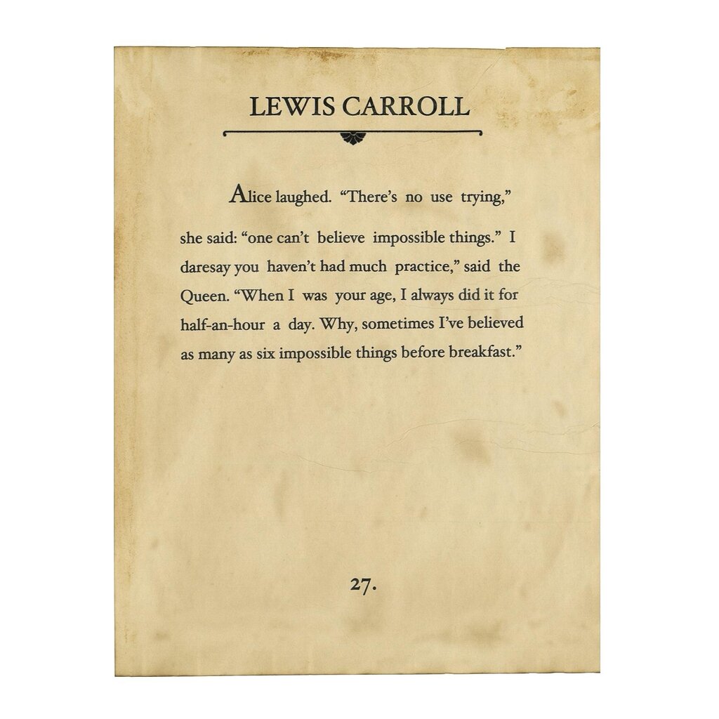 Lewis Carroll Quote Print