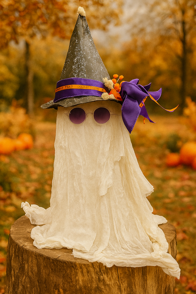 Ghost with Shades & Witch Hat