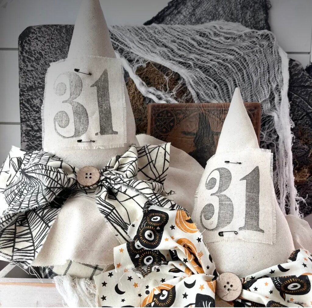Primitive Witch Hat with Spiderweb