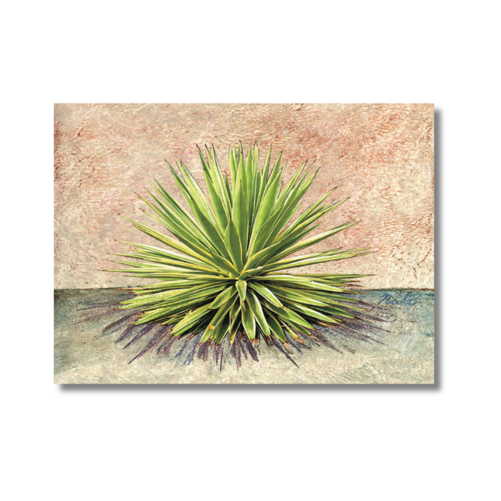Yellow Yucca Cactus Greeting Card