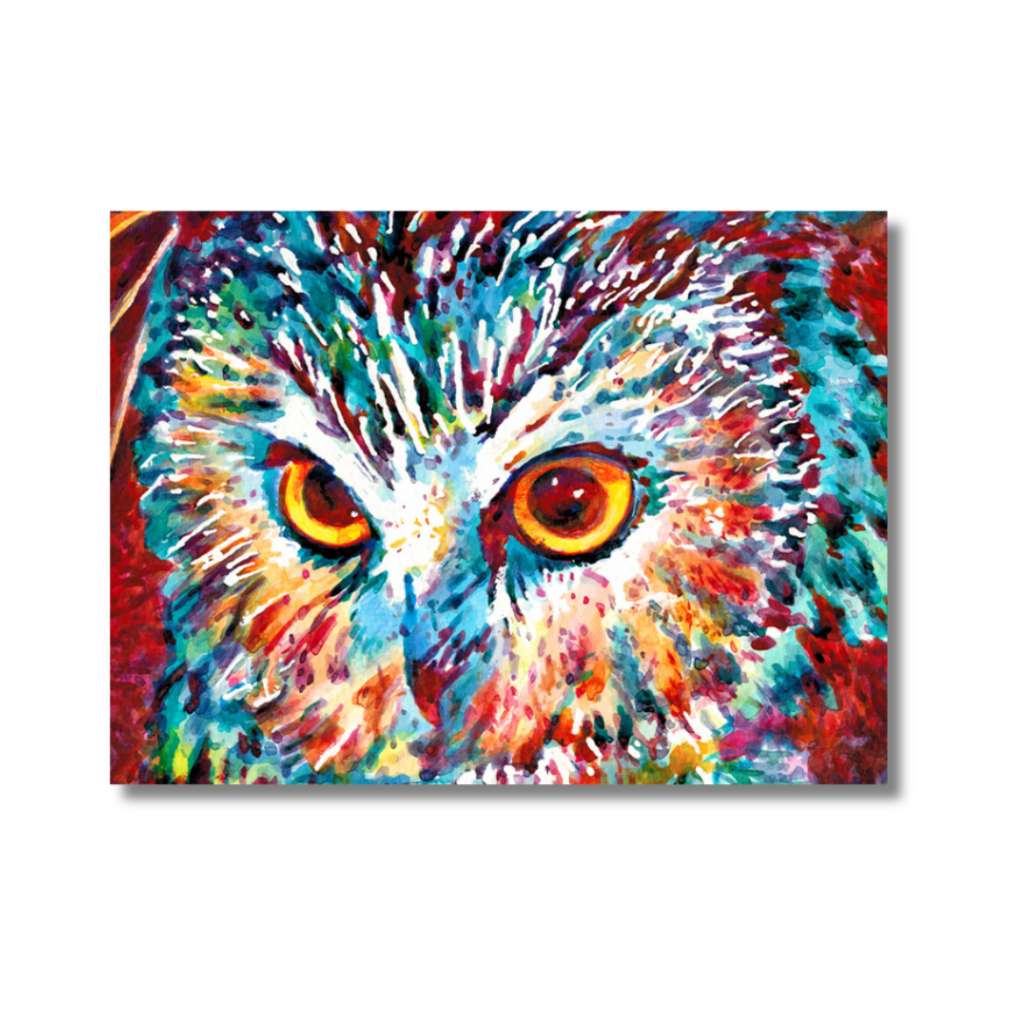 Who in Blue Owl Greeting Card