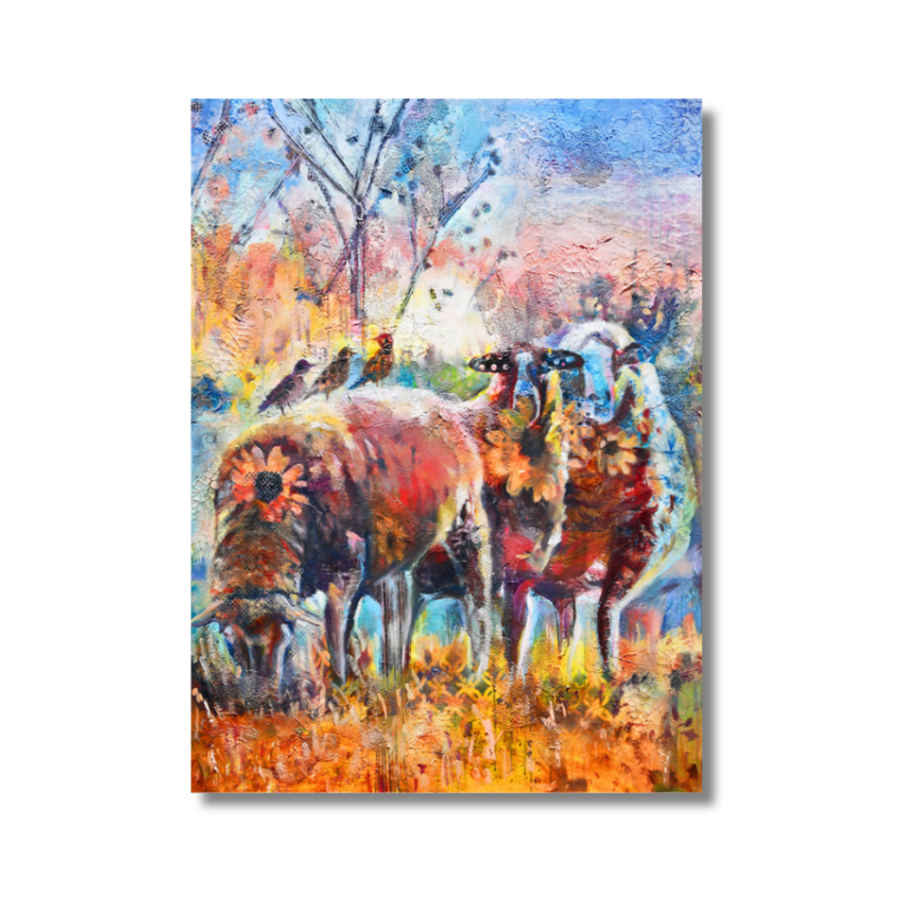 Early Rise Sheep Greeting Card