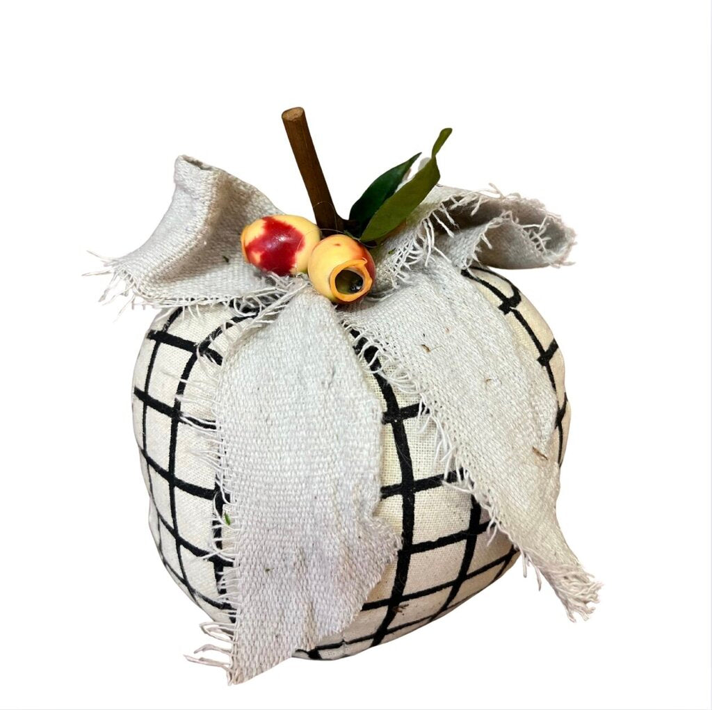 Rustic Orchard Check Pumpkin