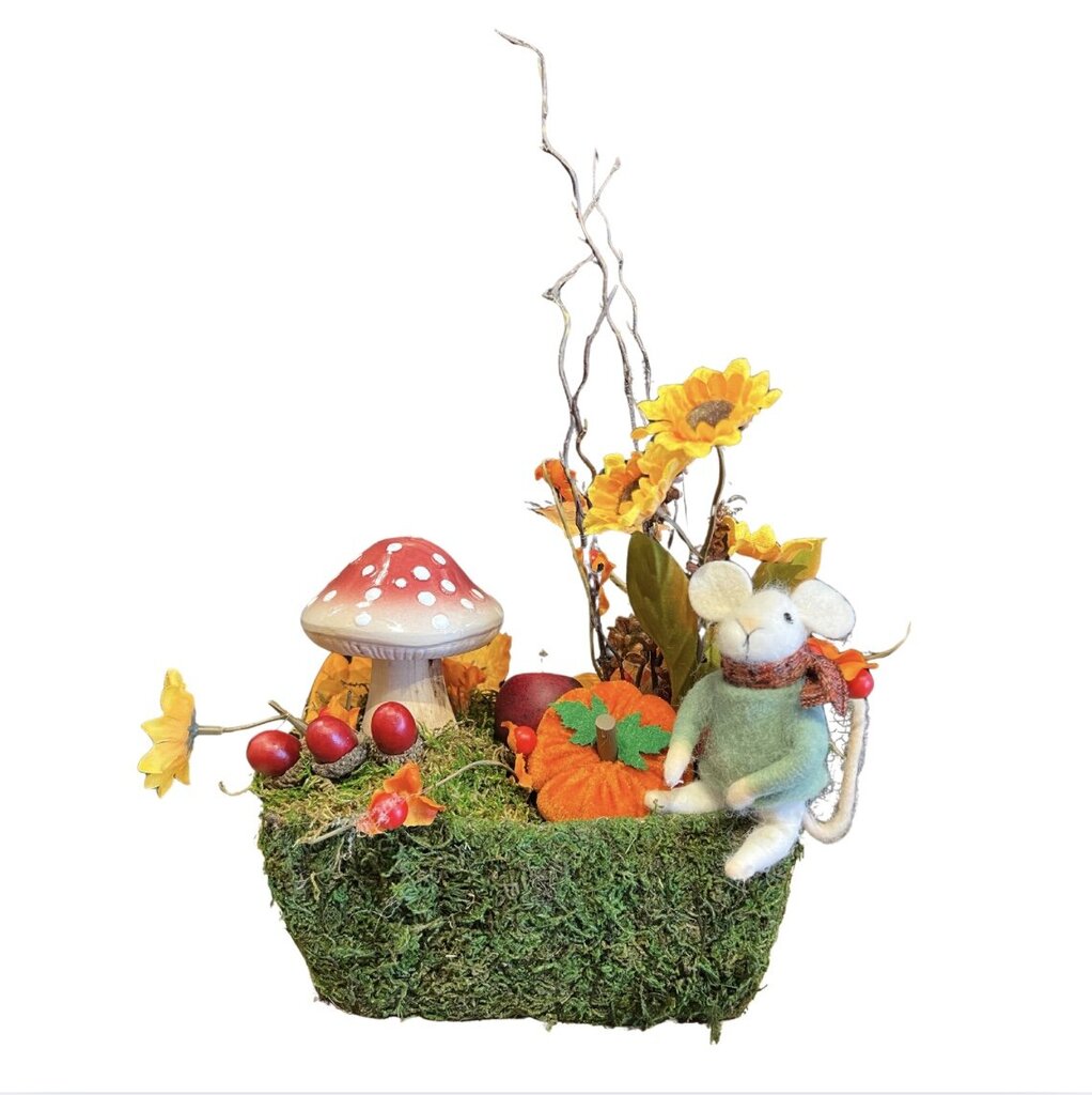 Autumn Mouse & Mushroom Forest Arrangement