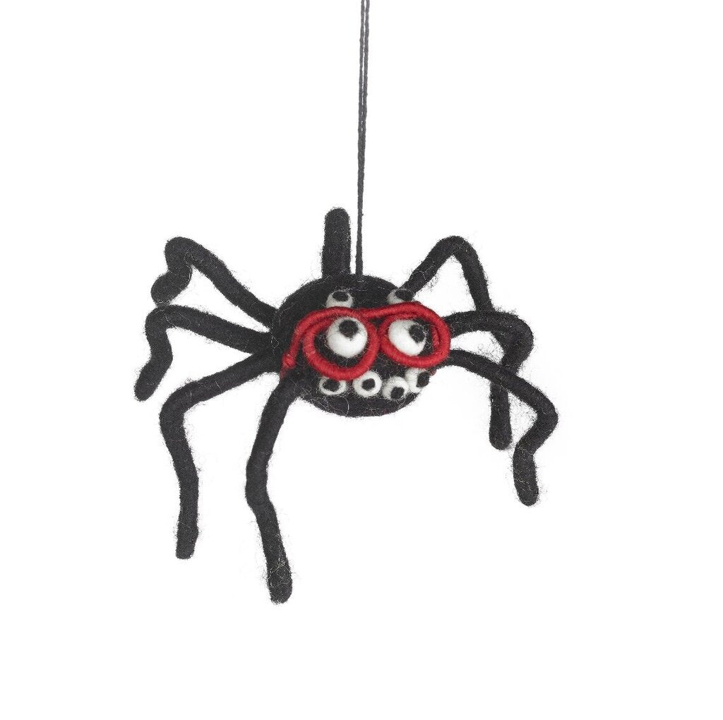 Handmade Felt Specky the Spider Halloween Hanging Decoration