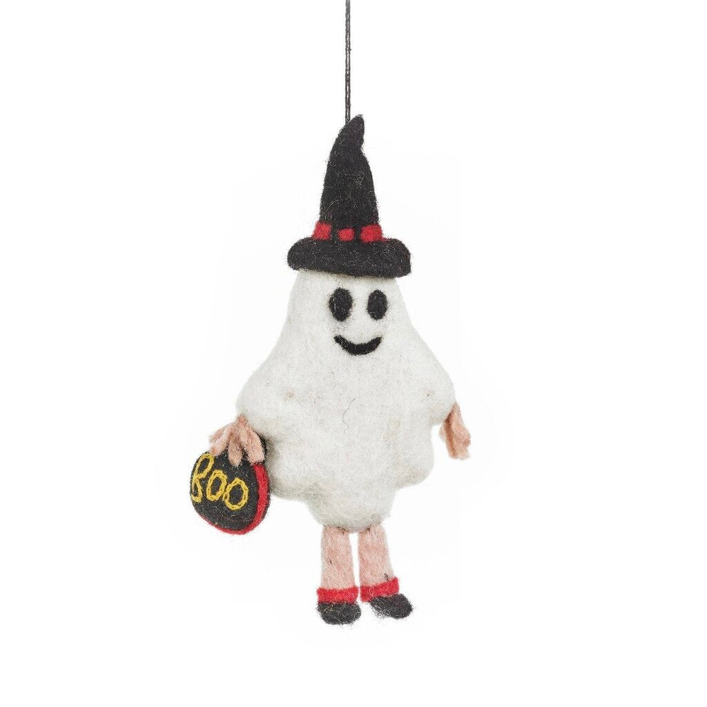 Handmade Felt Boo-Dini the Ghost Halloween Decoration