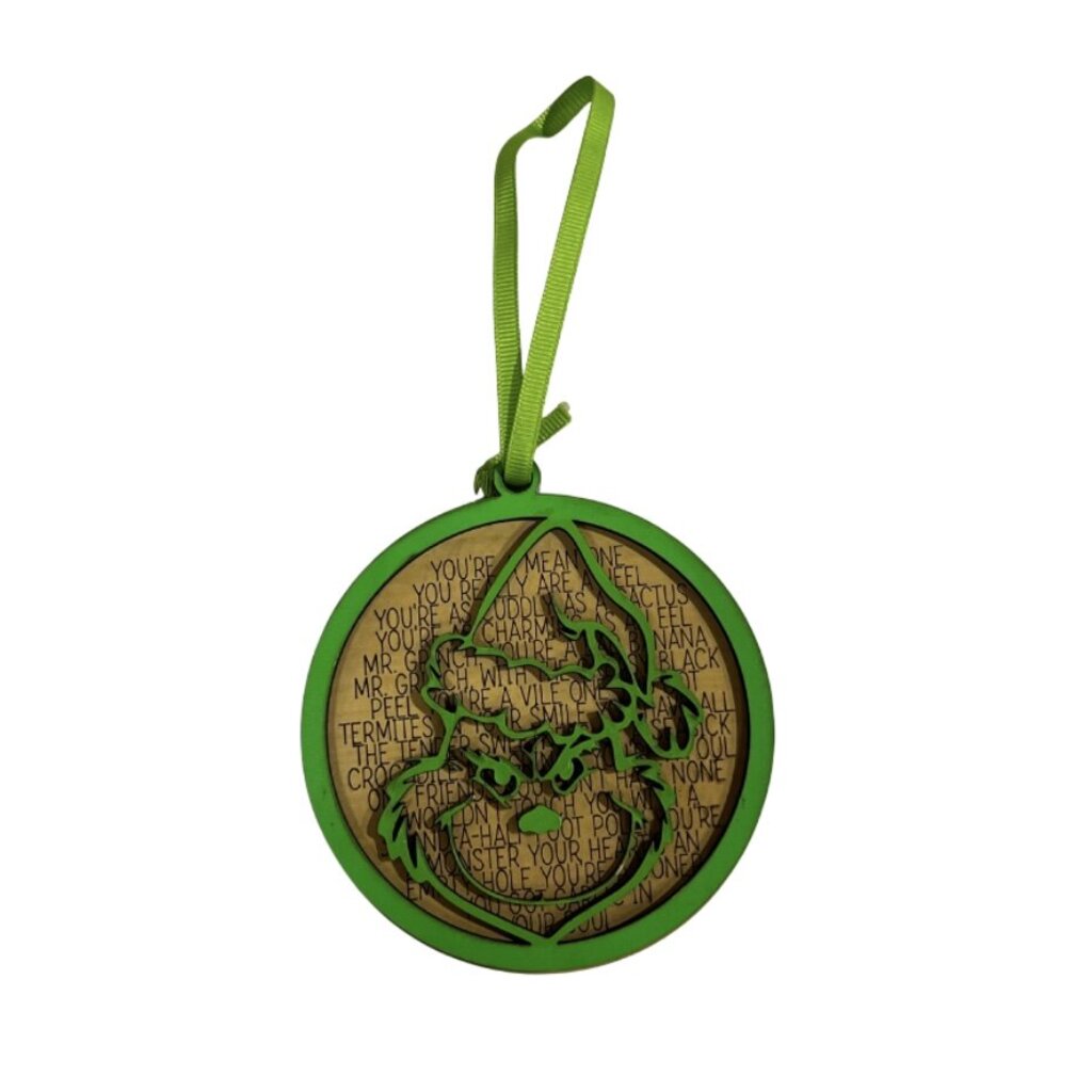 Grinch Roast Holiday Ornament