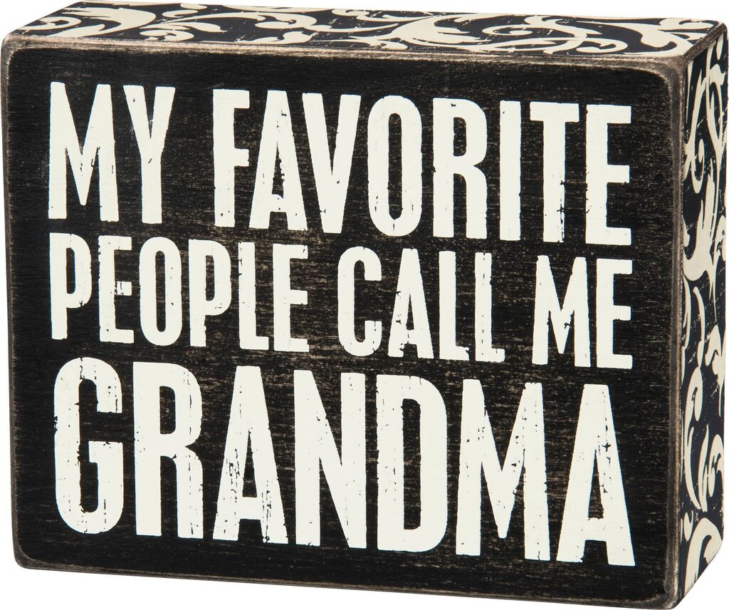 Call Me Grandma Box Sign
