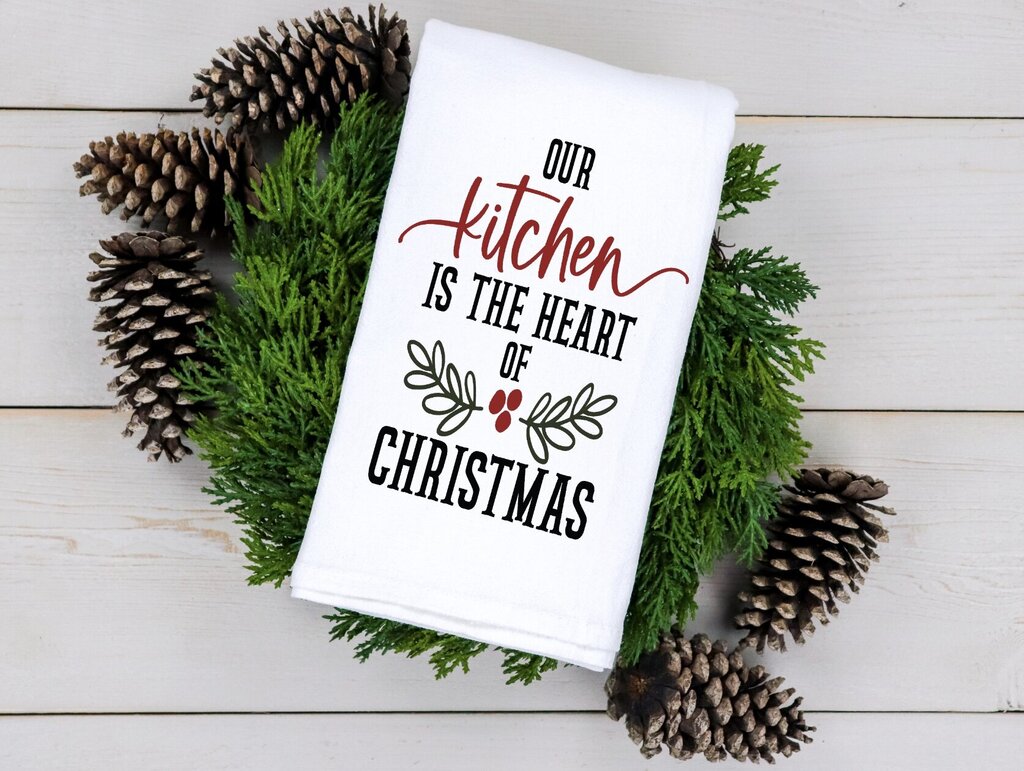 Heart of Christmas Tea Towel