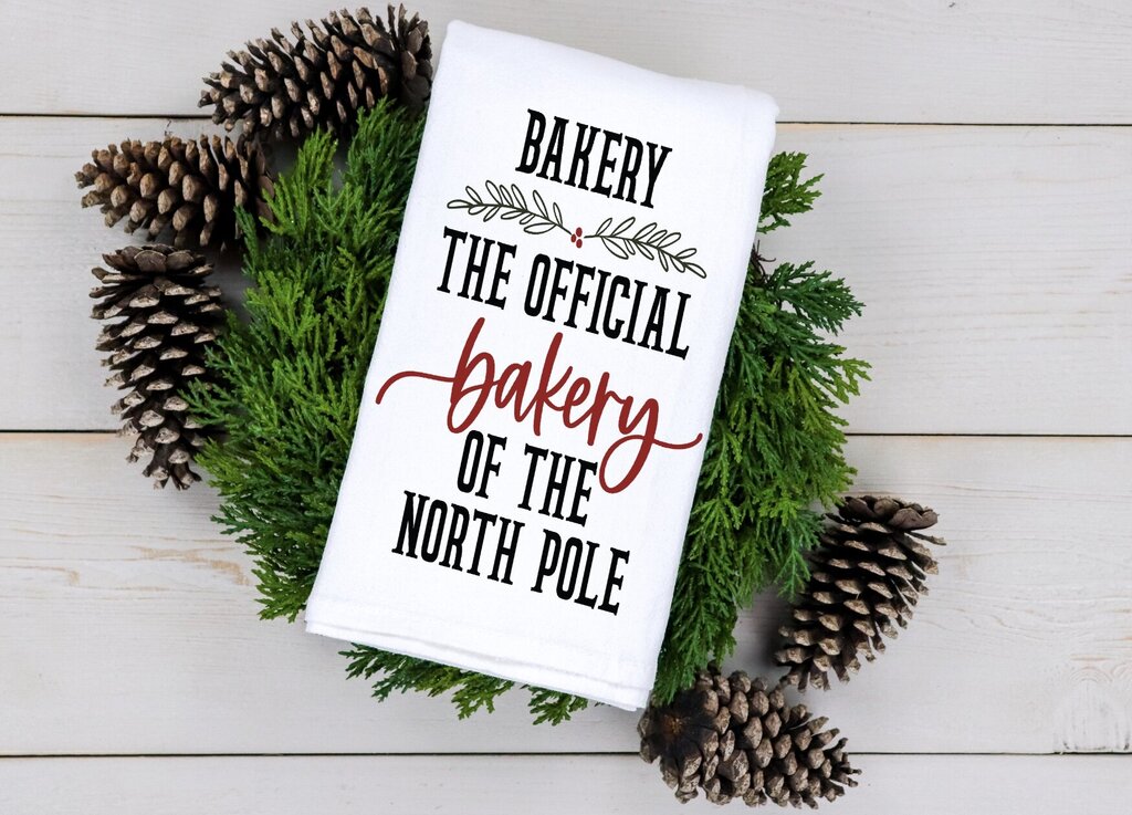 Official Bakery of North Pole Tea Towel