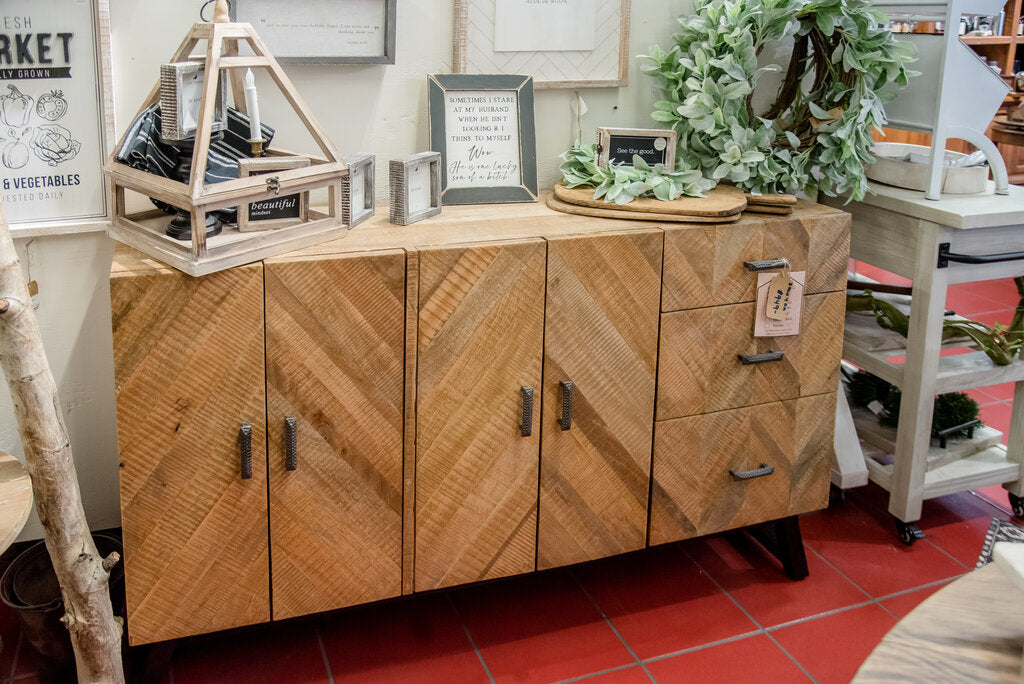 4 Door Credenza with 3 Drawers