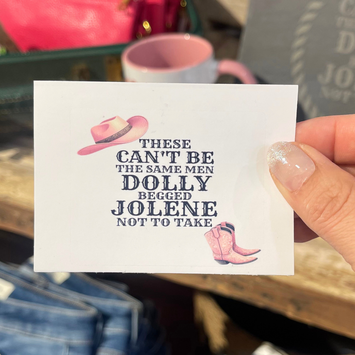 These Can't Be The Same Men Dolly Sticker