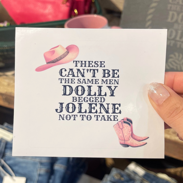 These Can't Be The Same Men Dolly Sticker