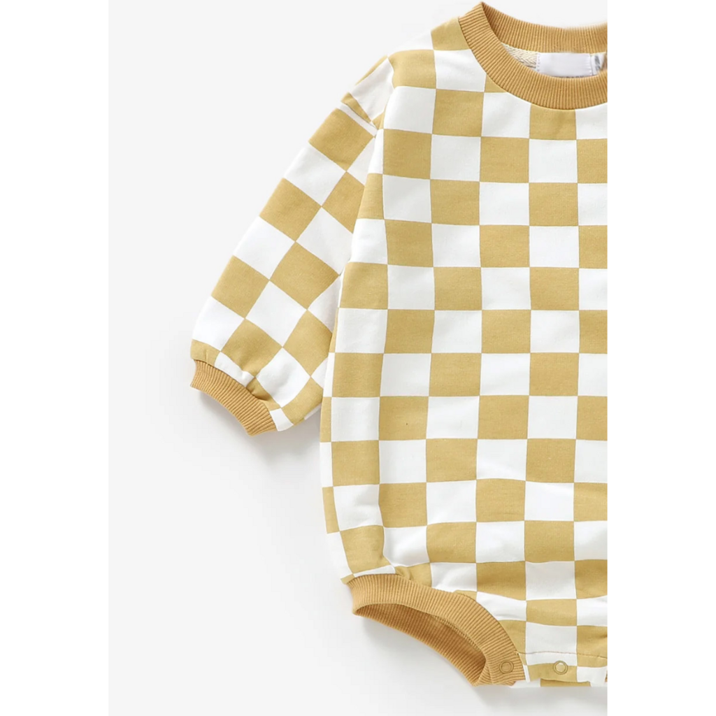 Golden Checker Bubble Jumpsuit