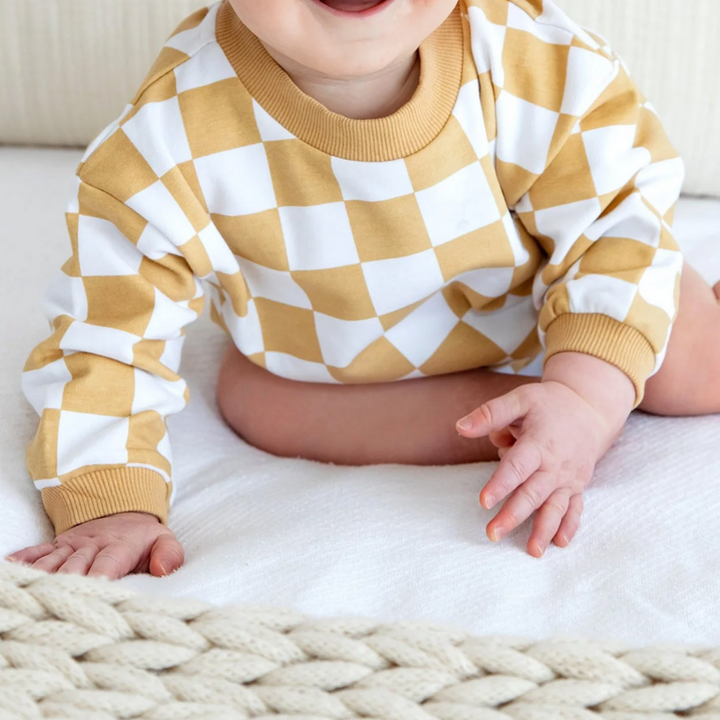 Golden Checker Bubble Jumpsuit