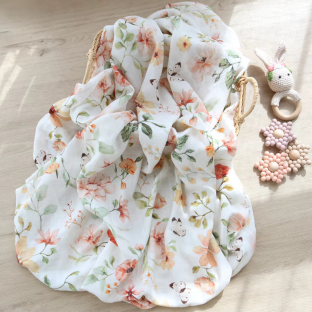 Butterfly Floral Swaddle