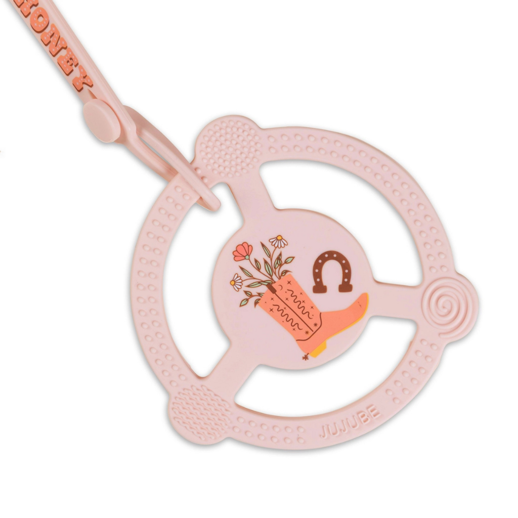 Bloomin Boot Silicone Ring Teether Ring with Clip