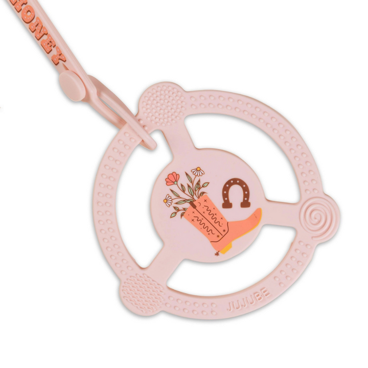 Bloomin Boot Silicone Ring Teether Ring with Clip