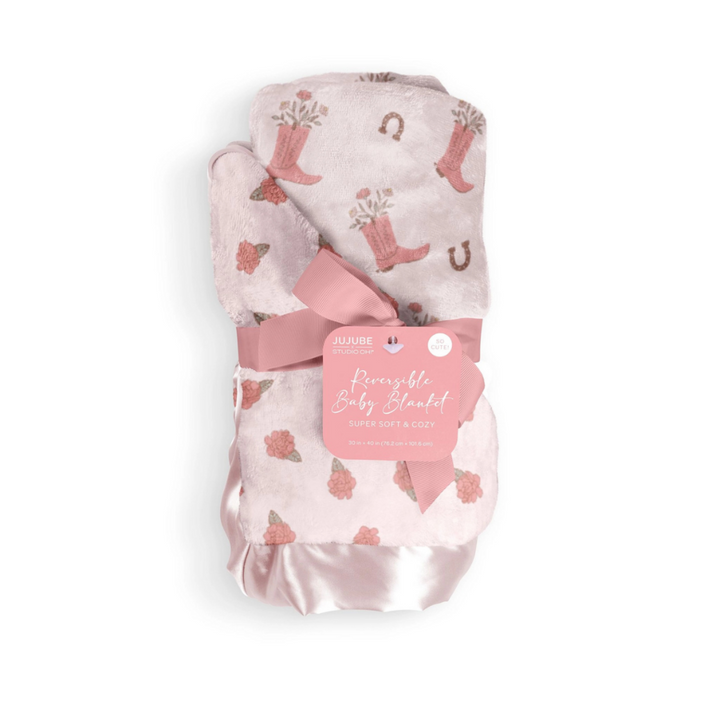 Bloomin Boot Reversible Baby Blanket