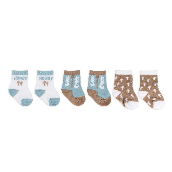 Howdy Partner Baby Trio Socks