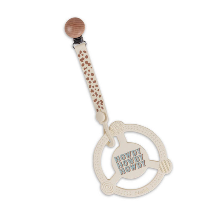 Howdy Partner Silicone Ring Teether Ring with Clip
