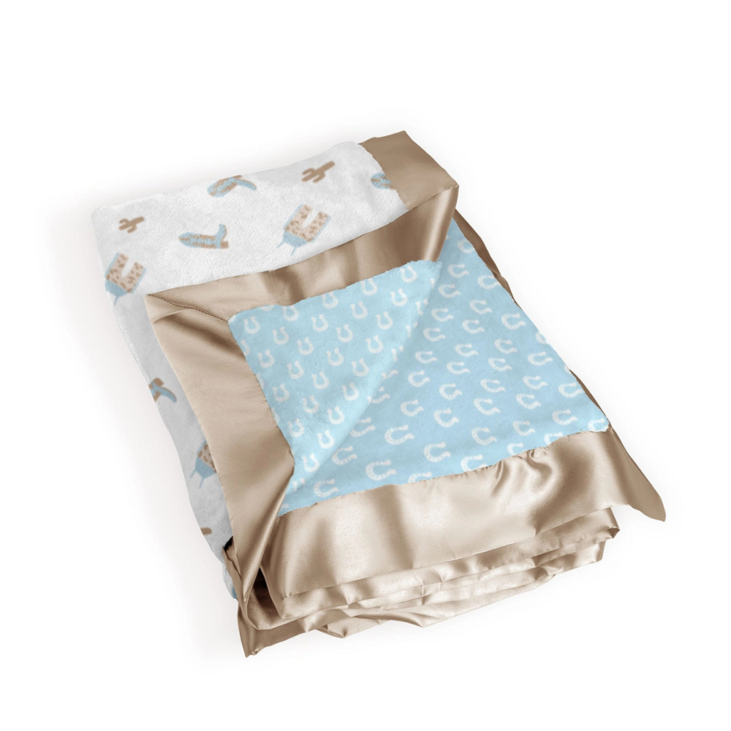 Howdy Partner Reversible Baby Blanket