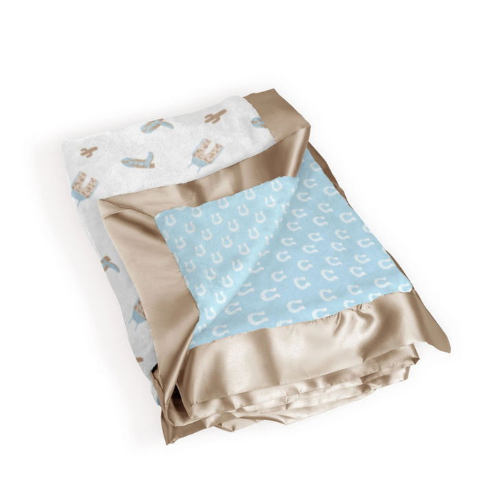 Howdy Partner Reversible Baby Blanket