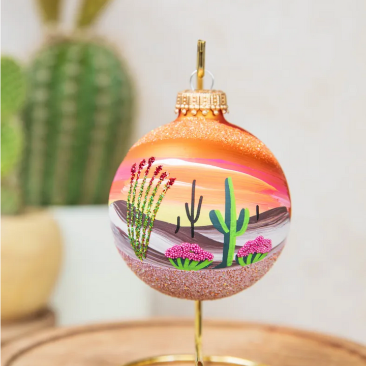 Desert Sky - Hand Painted Glass Ornament