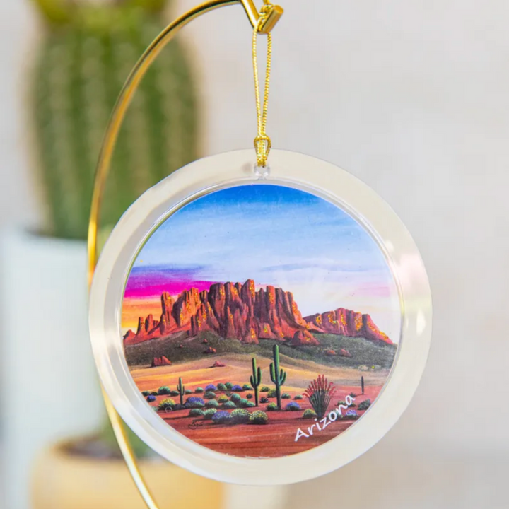 Arizona Sunrise - Ornament with Handpainted Highlights