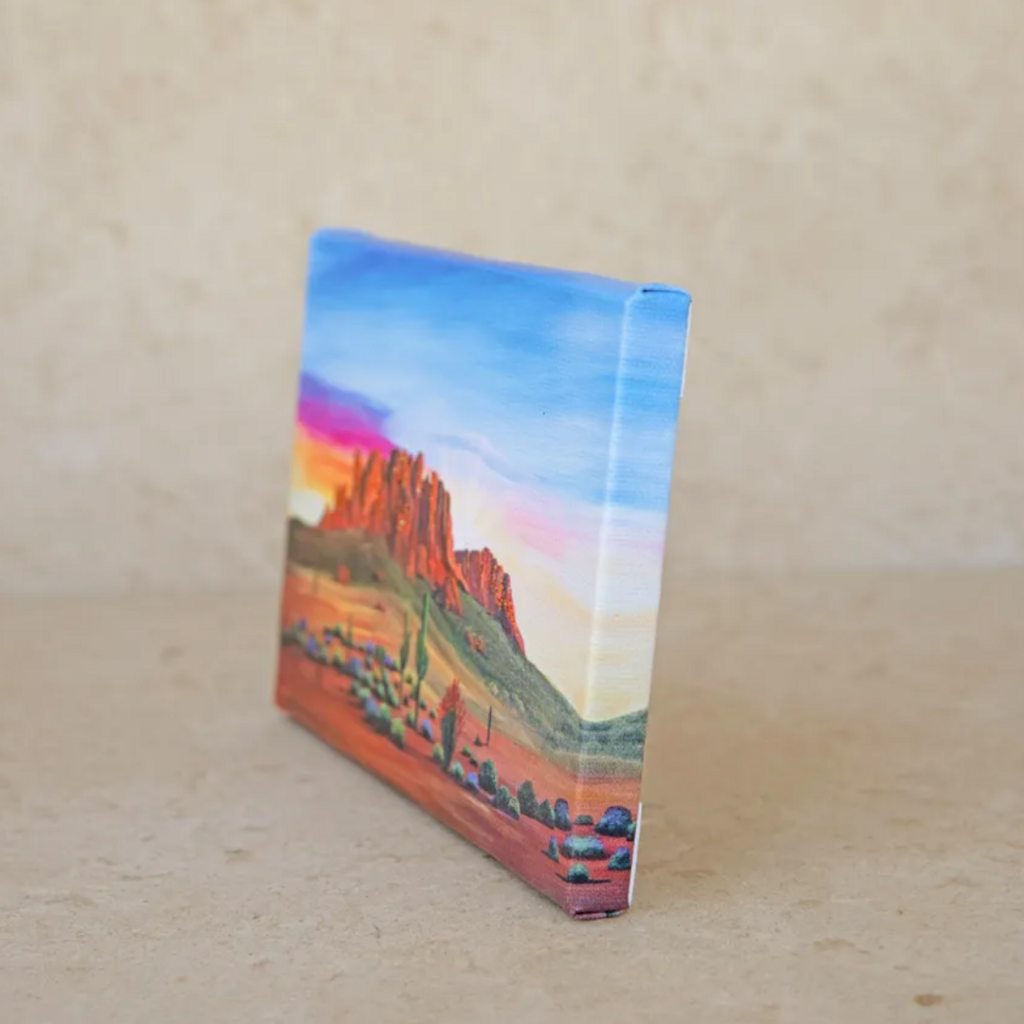 Arizona Sunrise - Canvas Print with Handpainted Highlights
