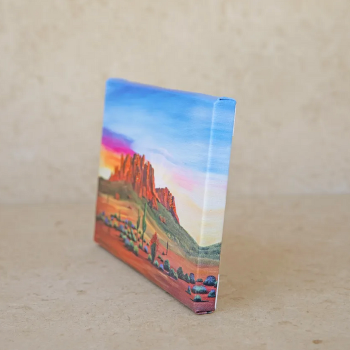 Arizona Sunrise - Canvas Print with Handpainted Highlights