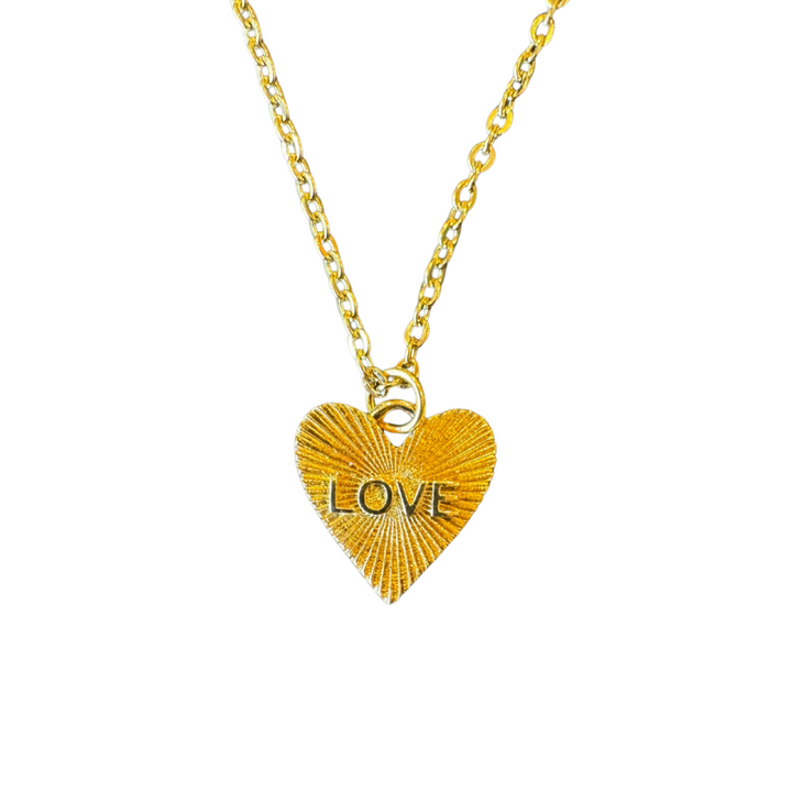 Gold Love Heart Necklace