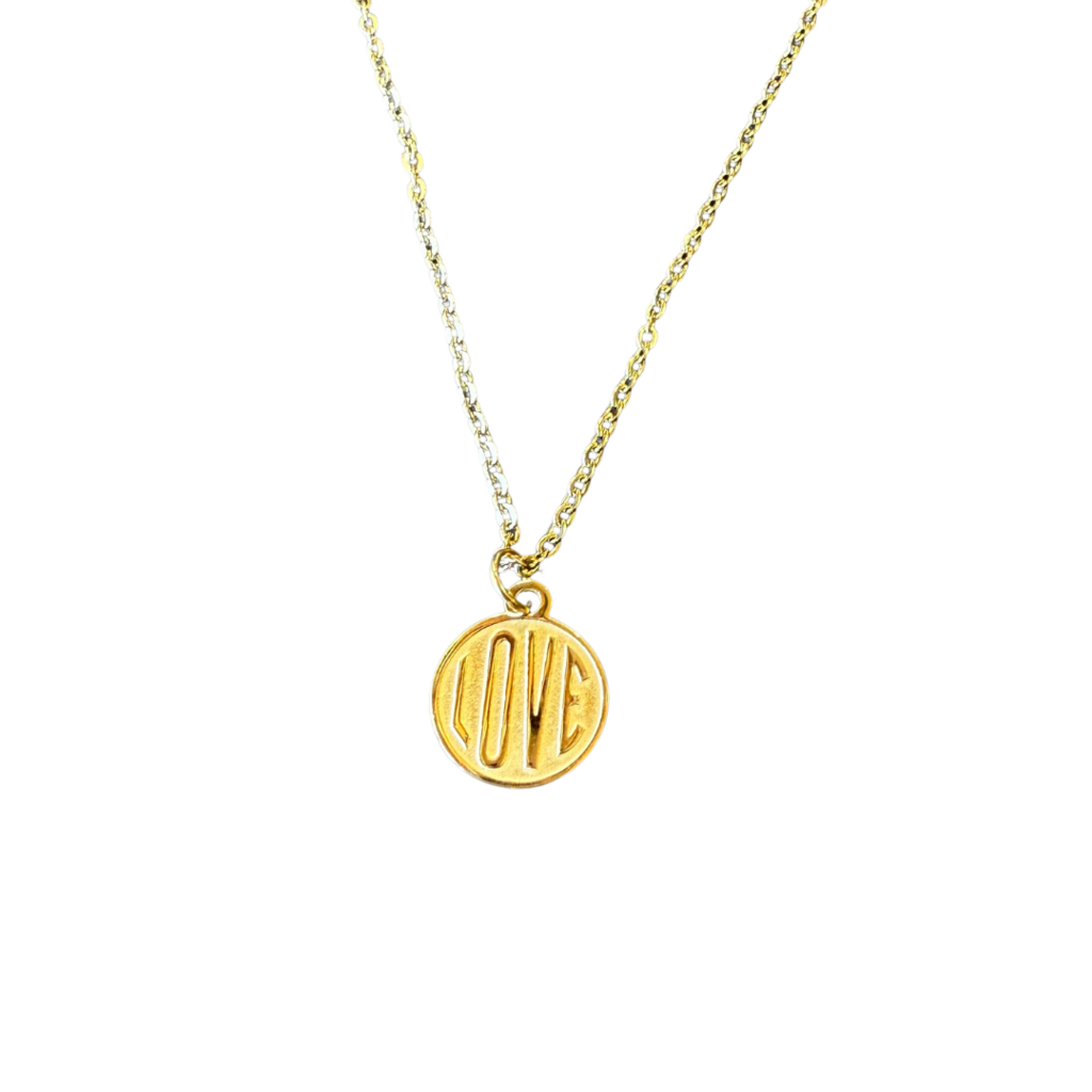 Gold Love Circle Necklace