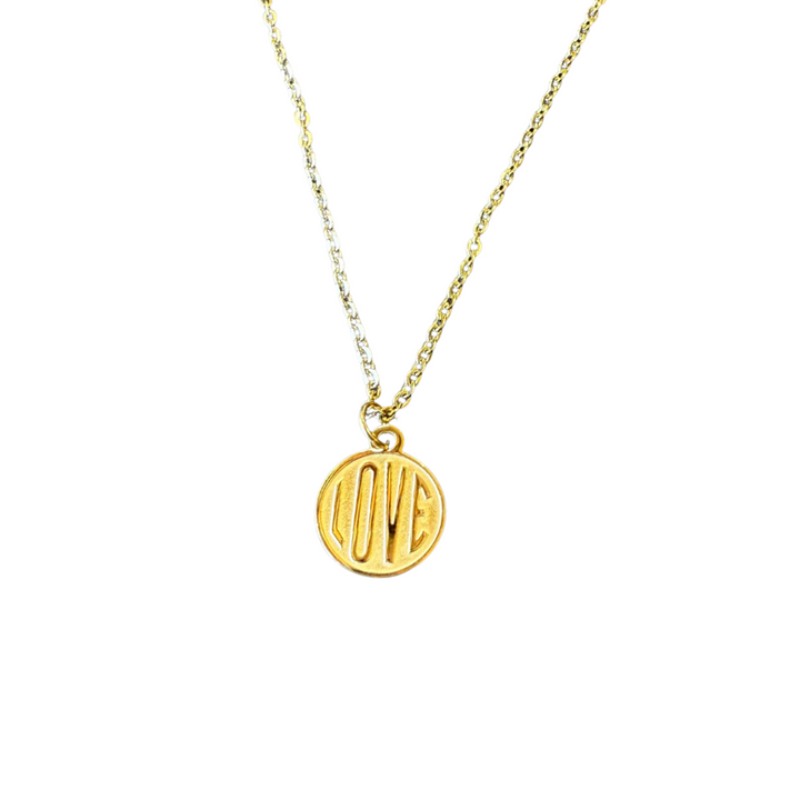 Gold Love Circle Necklace