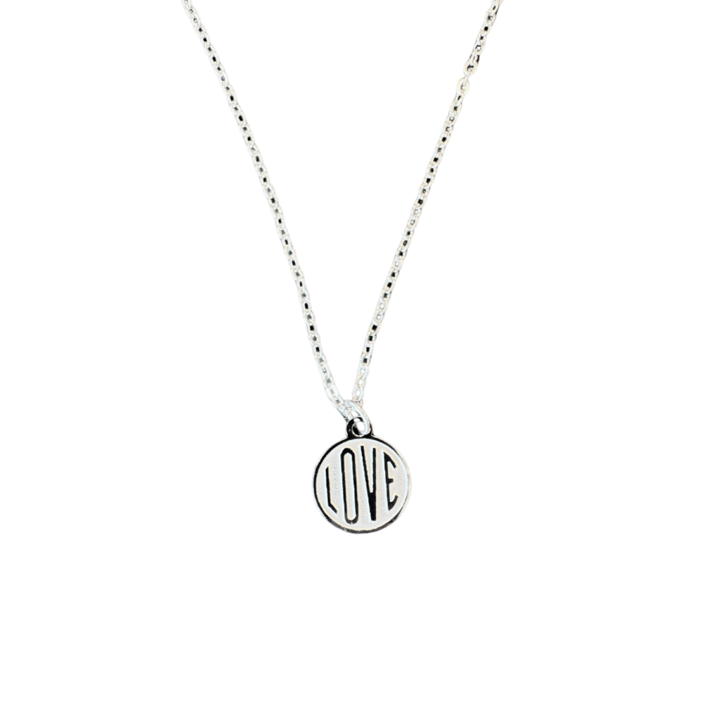 Silver Love Circle Necklace