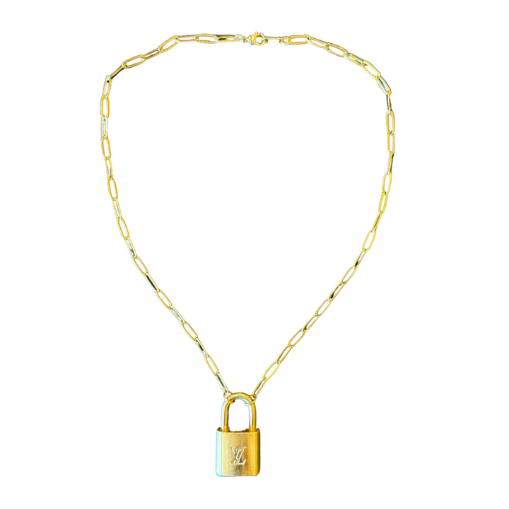 Vintage Louis Vuitton Lock Necklace