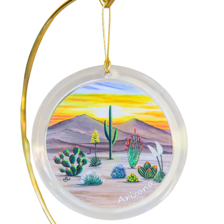 Desert in Bloom - Ornament with Handpainted Highlights