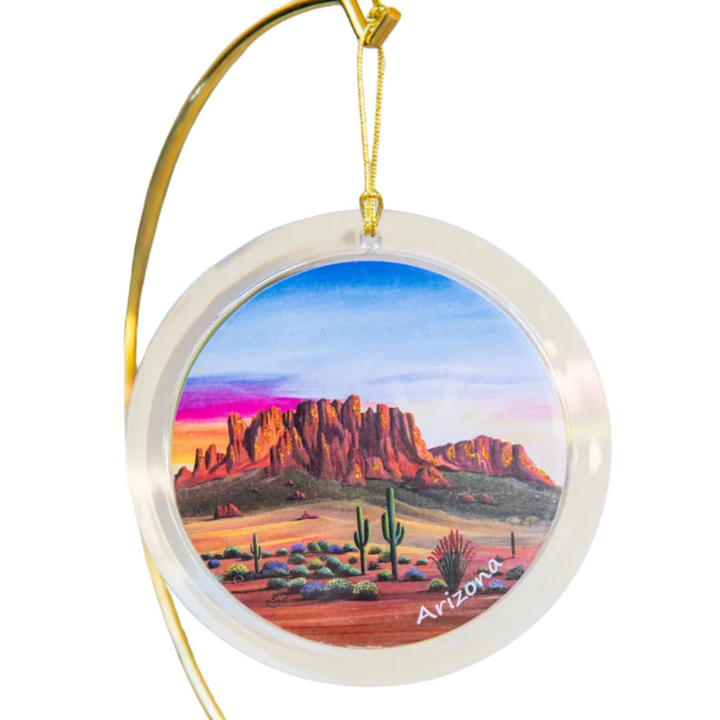 Arizona Sunrise - Ornament with Handpainted Highlights