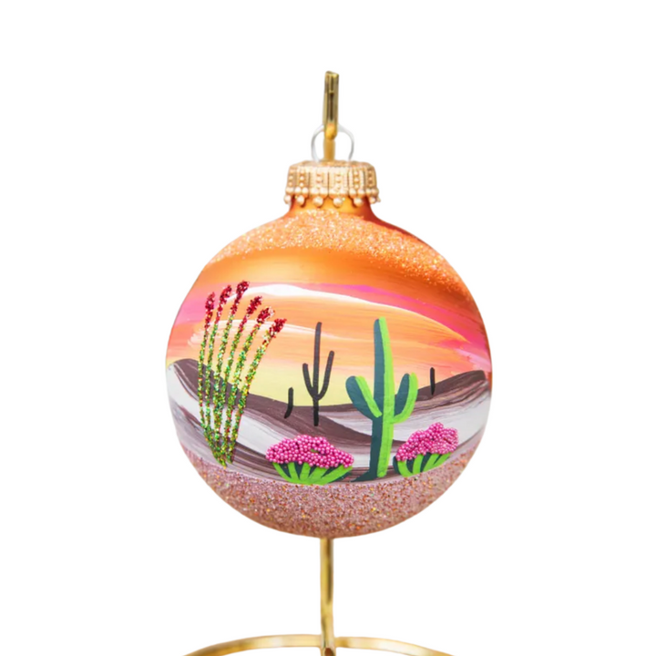 Desert Sky - Hand Painted Glass Ornament