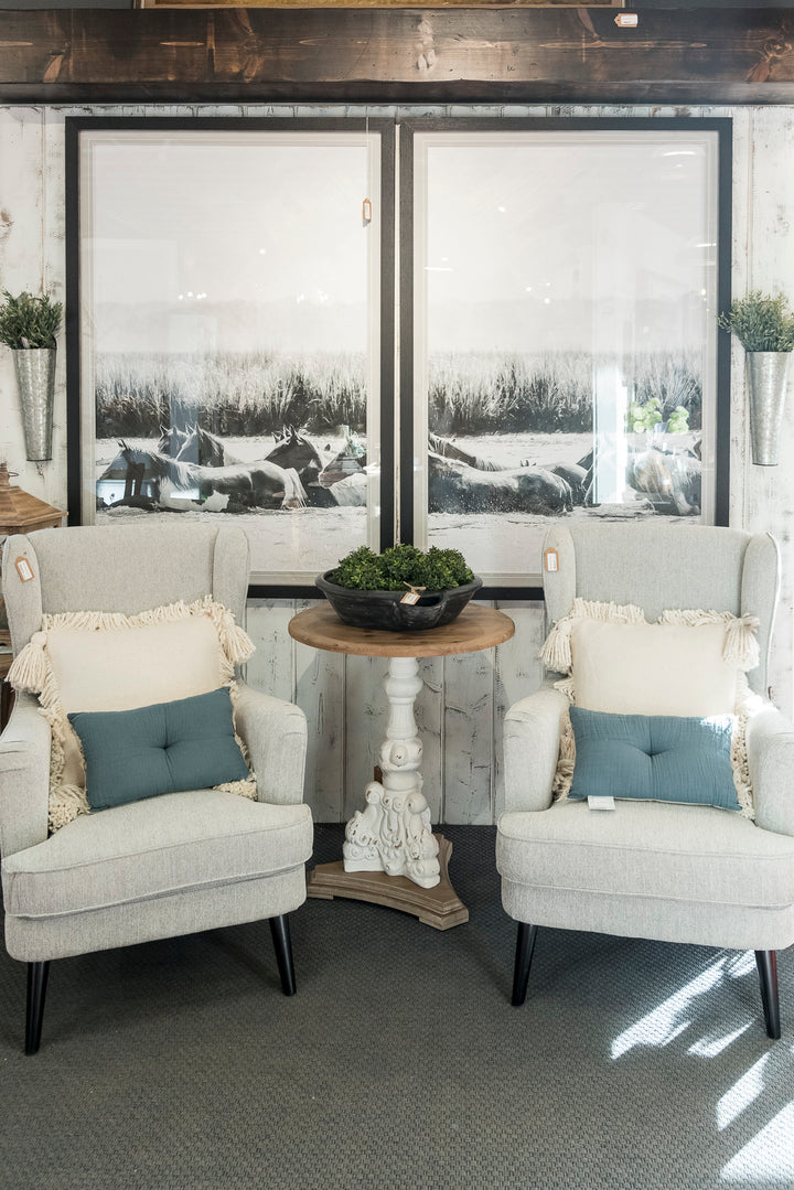 Gray Tweed Accent Chair (55)