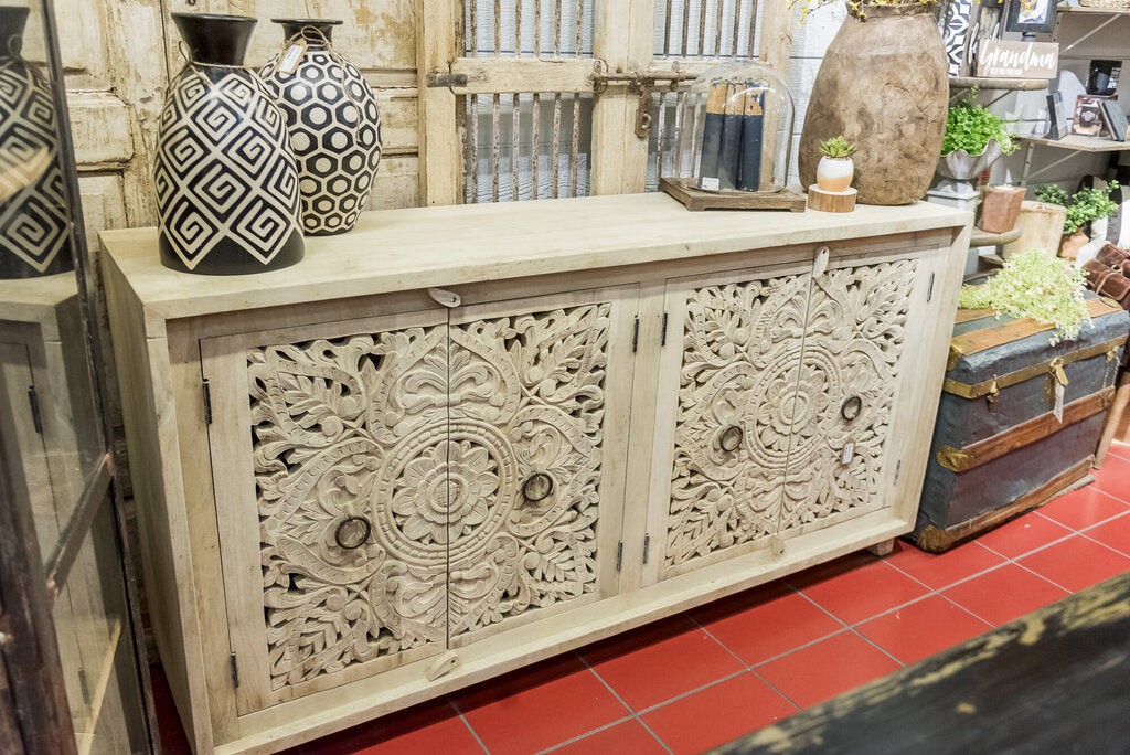 All Natural Carved Sideboard (02)